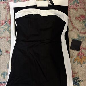 Lulus Bodycon Black and White Dress - Size M